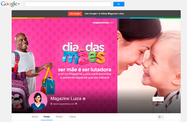 Magazine Luiza já tem mais de 170 mil seguidores no Google+ | Como trabalhar com Google+ na loja virtual?