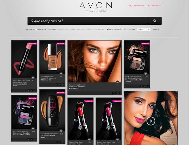 Para não prejudicar as vendas, a Avon coloca apenas um catálogo na internet