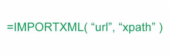 A função IMPORTXML precisa de dois parâmetros.